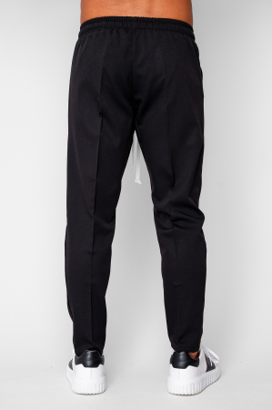 Pantalon lung conic cu snur Black [2]