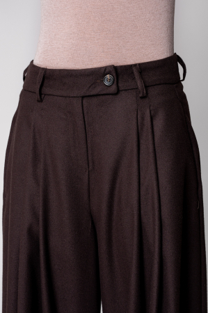 Pantalon lung elegant Brown [3]
