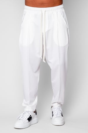 Barbati - Pantalon lung larg cu snur Off White