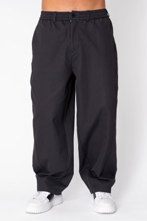 Pantaloni - Pantaloni lungi Oversized cu nasture Black