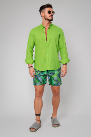 Pantaloni scurt de baie Leaves Green [3]