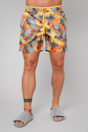 PROMOTII - Pantaloni scurt de baie Leaves Orange