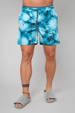PROMOTII - Pantaloni scurt de baie Leaves Blue