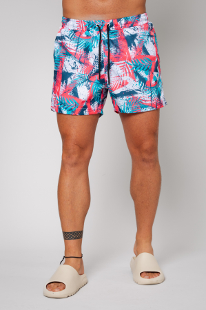 Promotii Barbati - Pantaloni scurt de baie Leves Fuchsia/Blue