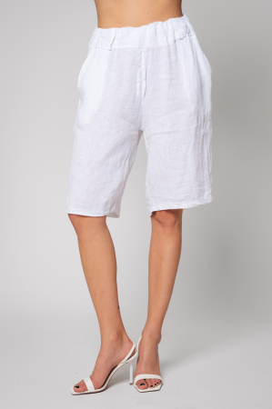 FEMEI - Pantaloni Scurt din 100% In White