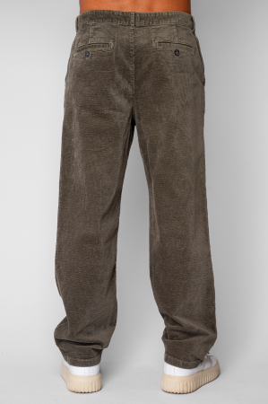 Pantaloni drep lung din reiat bumbac Kaki [2]