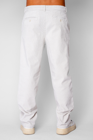 Pantaloni drep lung din reiat bumbac Off White [2]