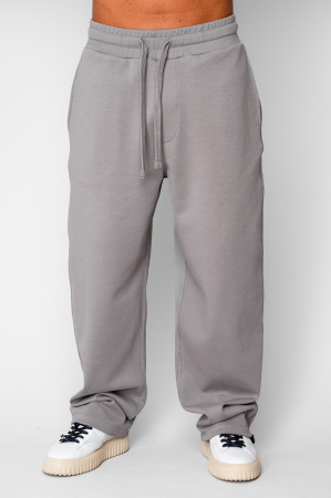 Pantaloni - Pantaloni din bumbac, lung cu cordon elastic cu stopper la terminatie Grey