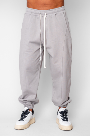 BARBATI - Pantaloni lung Baggy din 100% Bumbac - 400gr/mp Premium Edition Grey