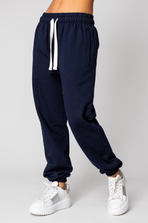 NOUTATI - Pantaloni lung din Bumbac Navy