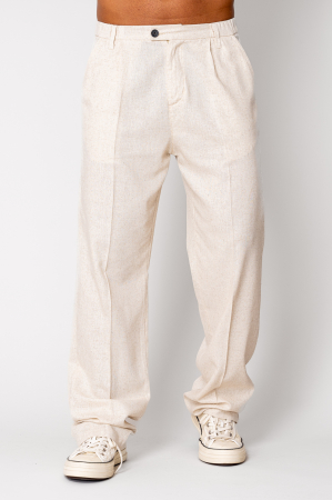 Linen long pants Beige [1]