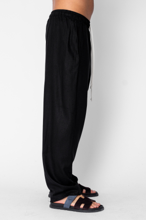 Pantaloni lung din IN cu elastic Oversized Black [3]