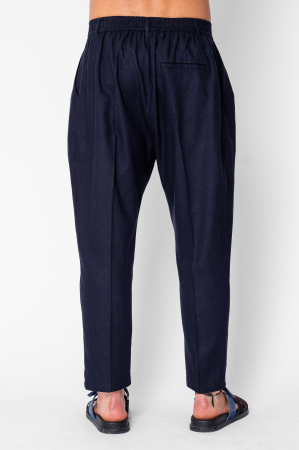 Pantaloni lung din IN cu nasture Navy [3]