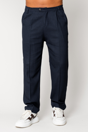 SALE - Long IN trousers with button Navy