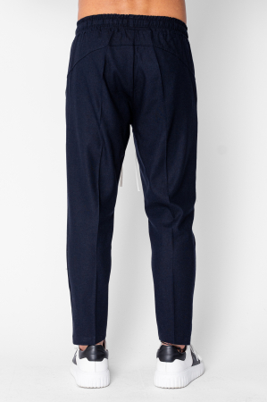 Pantaloni lung din IN cu snur conic Navy [2]