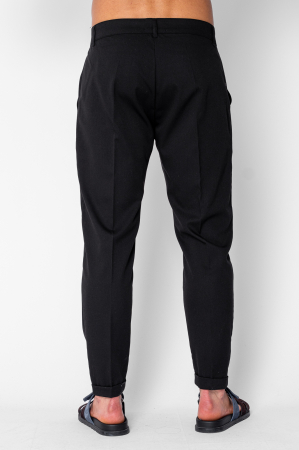 Pantaloni lung cu tiv intors Black [2]