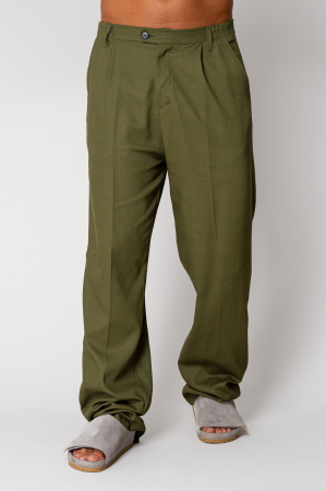 SALE - Linen long pants Olive