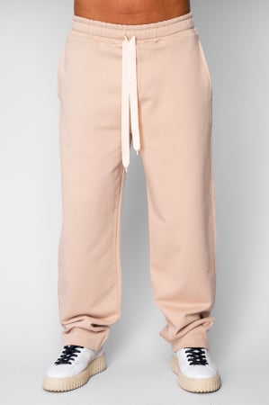 BARBATI - Pantaloni lung drept din 100% Bumbac Beige