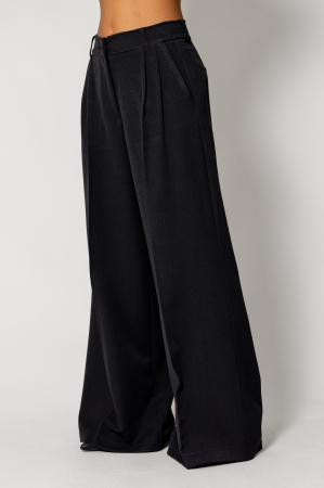 NOUTATI - Pantalon lung elegant Black