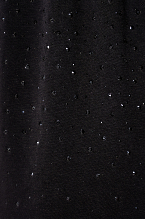 Pantaloni lung larg cu strasuri Black [3]