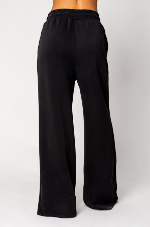 Pantaloni lung larg cu strasuri Black [2]