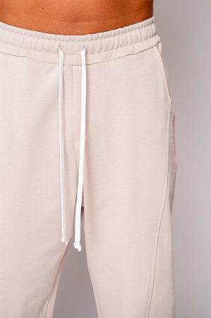 Pantaloni lungi Baloon Fit din 100% Bumbac - 400gr/mp Premium Edition Beige [3]