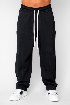 BARBATI - Pantaloni lungi Baloon Fit din 100% Bumbac - 400gr/mp Premium Edition Black