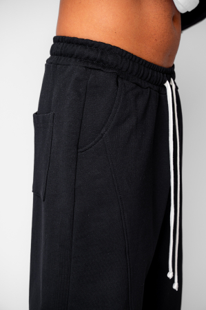 Pantaloni lungi Baloon Fit din 100% Bumbac - 400gr/mp Premium Edition Black [3]