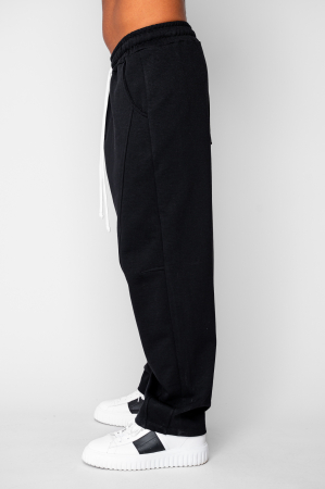 Pantaloni lungi Baloon Fit din 100% Bumbac - 400gr/mp Premium Edition Black [1]