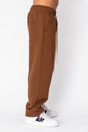 Balloon Fit pants made of 100% Cotton - 400 gr/sqm Premium Edition Brown [1]