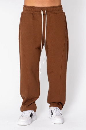 MEN - Balloon Fit pants made of 100% Cotton - 400 gr/sqm Premium Edition Brown