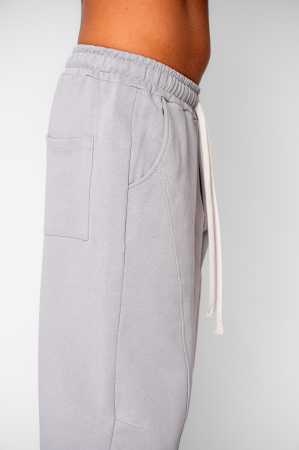 Pantaloni lungi Baloon Fit din 100% Bumbac - 400gr/mp Premium Edition Grey [3]