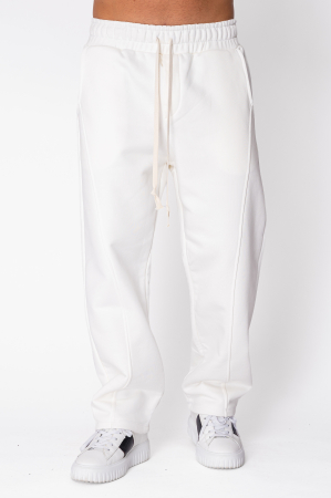 MEN - Balloon Fit pants made of 100% Cotton - 400 gr/sqm Premium Edition White