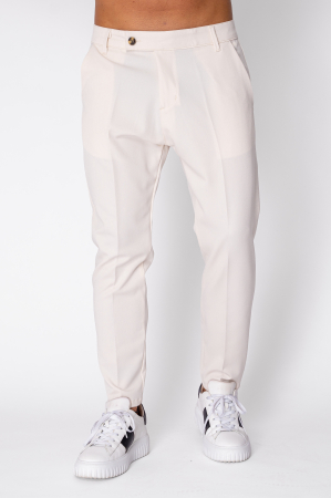 MEN - Long pants botton closure Beige