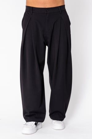 Oversized pleated trousers Black [0]