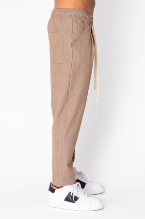 Pleated trousers with back pocket Beige [1]