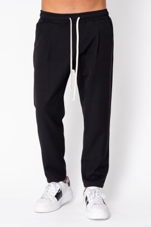 Pleated trousers with back pocket Black [0]