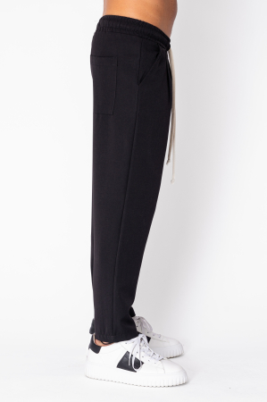 Pleated trousers with back pocket Black [1]