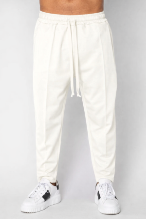 Pants - Long trousers with slightly tapered drawstring Off White