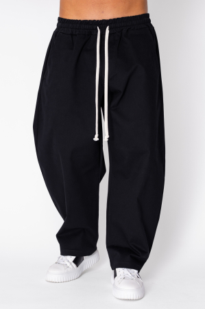 MEN - Cotton Long pants Balloon Black