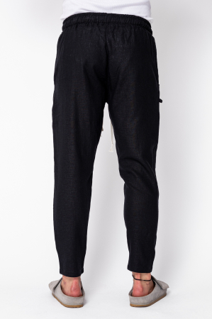 Pantaloni lungi din IN conic cu gaica Black [2]