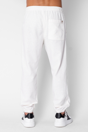 Pantaloni lungi din IN cu elastic si snur White [2]