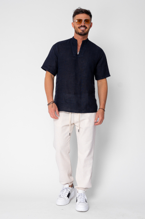 Long IN trousers with elastic and drawstring  Beige [3]