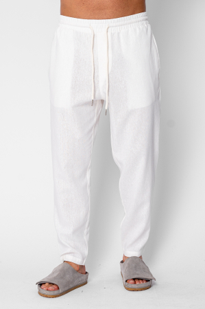 Pantaloni - Pantaloni lungi din IN cu snur White
