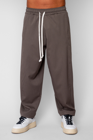 BARBATI - Pantaloni lungi drepti Oversized din 100% Bumbac - 400gr/mp Premium Edition Kaki