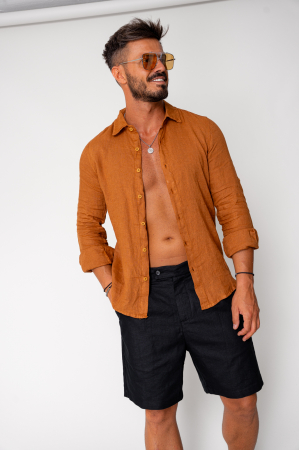SALE - IN shorts with botton closure Black I