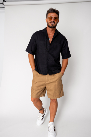 SALE - IN shorts with botton closure Beige
