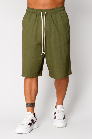 Linen short pants Kaki [1]