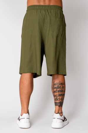 Linen short pants Kaki [3]