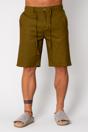 SALE - Linen short pants Kaki